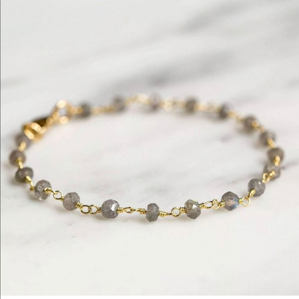 Labradorite Bracelet Natural Gemstone handmade jewelry